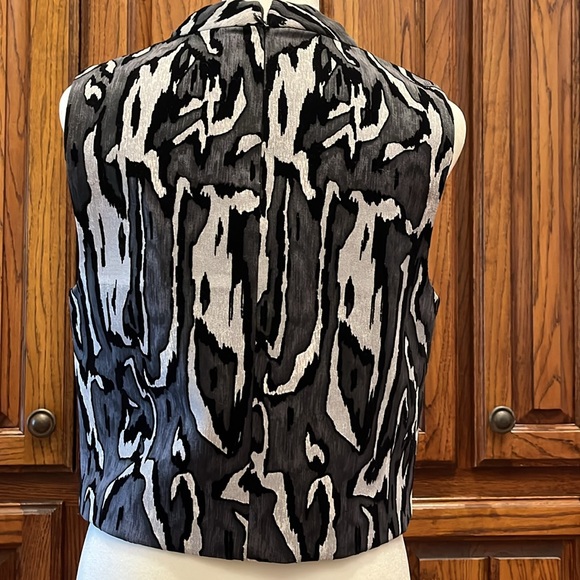 Proenza Y2K sleeveless crushed velvet in black pattern top - Picture 2 of 5